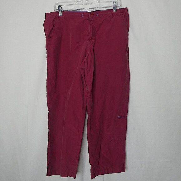 Columbia Drawstring Waist Pants Brick Red High Waist Medium 35” Waist - Picture 1 of 11